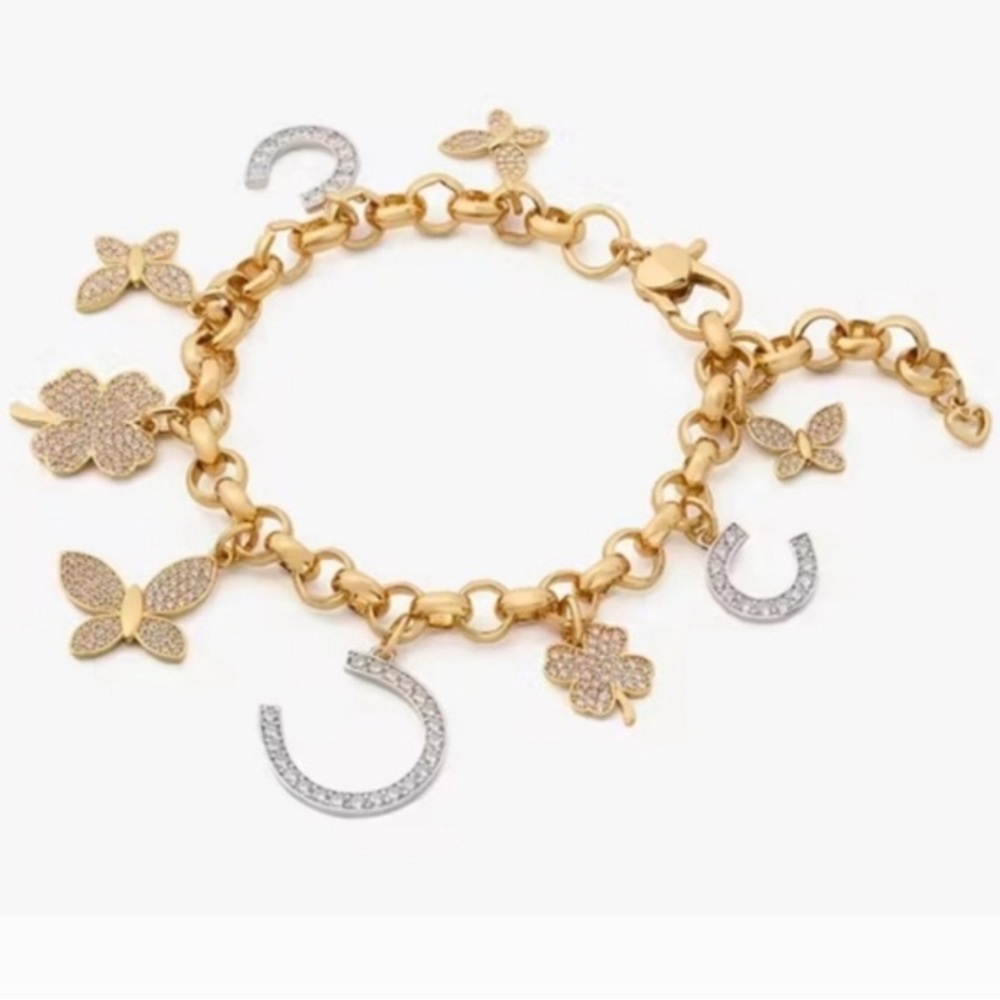 Kate Spade New York Pave Lucky Charm Statement Bracelet (66)